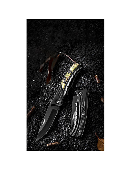 Cuchillos de bolsillo plegables Gerderk - 2 unidades, 7.37 cm hoja