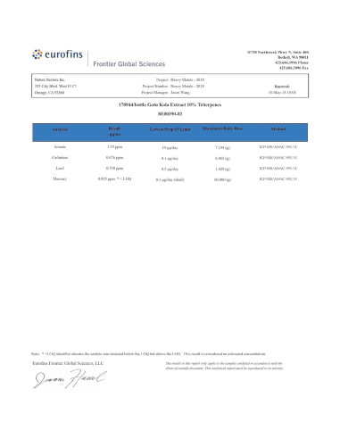 Suplemento Gotu Kola Nature Restore 90 Cápsulas 500mg Vegano