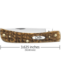 Cuchillo de bolsillo Case Sod Buster Jr, mango hueso ámbar, 9.2 cm 2