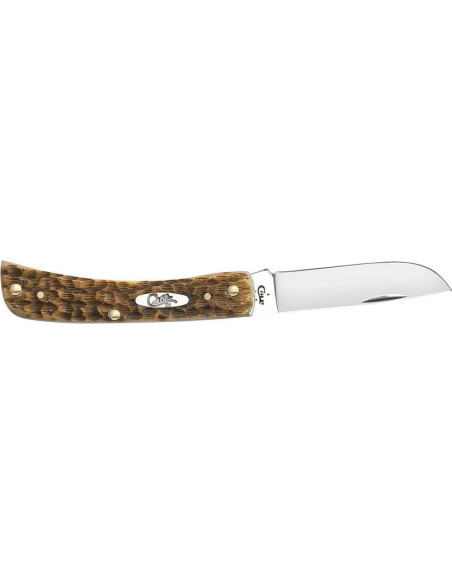 Cuchillo de bolsillo Case Sod Buster Jr, mango hueso ámbar, 9.2 cm