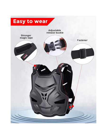 Armadura de Pecho StarknightMT Ajustable para Motocicleta