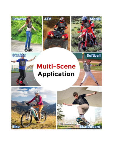 Armadura de Pecho StarknightMT Ajustable para Motocicleta