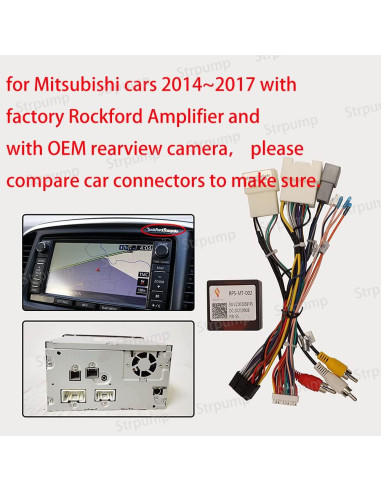 Cable de Arnés de Alimentación Estéreo Strpump 16 Pines Mitsubishi