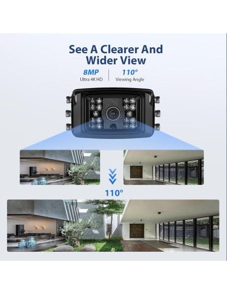 Cámara Mini IP PoE 8MP MWRCTV con Lente 2.8mm y IR