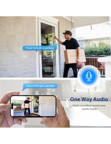 Cámara Mini IP PoE 8MP MWRCTV con Lente 2.8mm y IR