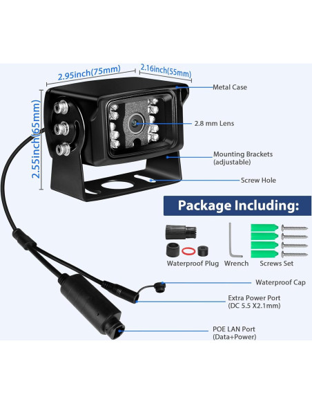 Cámara Mini IP PoE 8MP MWRCTV con Lente 2.8mm y IR