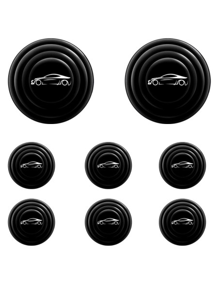 Amortiguadores de Puerta de Coche Opuweiy 8 PCS Silicona Negra