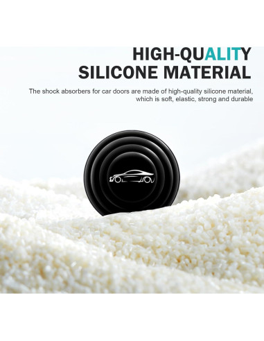 Amortiguadores de Puerta de Coche Opuweiy 8 PCS Silicona Negra