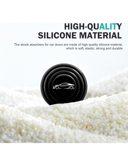 Amortiguadores de Puerta de Coche Opuweiy 8 PCS Silicona Negra