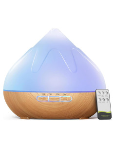 Difusor de Aceite Esencial Dynooper 500ml con Luz LED 14 Colores