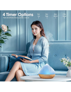 Difusor de Aceite Esencial Dynooper 500ml con Luz LED 14 Colores 2