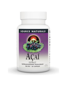 Extracto de Acai Source Naturals 500 mg - 60 Cápsulas Antioxidantes
