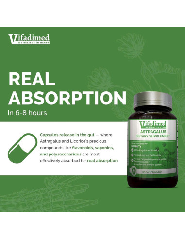Extracto de Raíz de Astrágalo Vifadimed - 90 Cápsulas Inmunidad