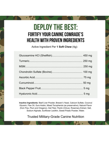 Suplemento para Caderas y Articulaciones Operation Good Boy - 90 Golosinas Naturales