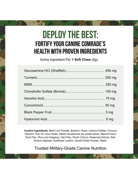 Suplemento para Caderas y Articulaciones Operation Good Boy - 90 Golosinas Naturales