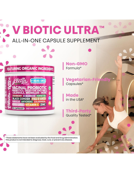 Probioticos Vaginales Clean Nutraceuticals 90 Cápsulas Veganas Probioticos Vaginales Clean Nutraceuticals 90 Cápsulas Veganas