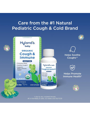 Jarabe orgánico para la tos Hyland's Baby 60 ml nocturno