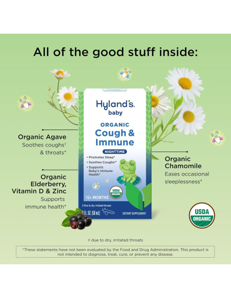 Jarabe orgánico para la tos Hyland's Baby 60 ml nocturno