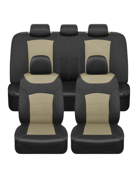 Cubiertas de Asientos de Coche BDK Turismo Beige Juego Completo