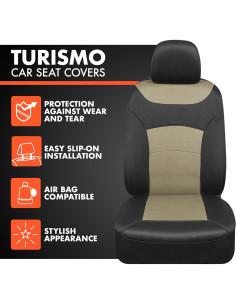 Cubiertas de Asientos de Coche BDK Turismo Beige Juego Completo 2