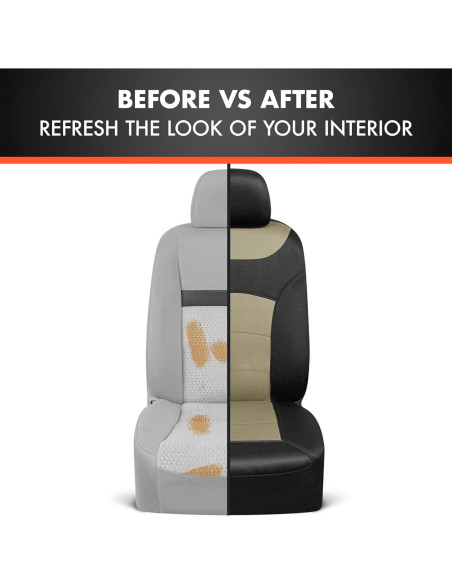 Cubiertas de Asientos de Coche BDK Turismo Beige Juego Completo