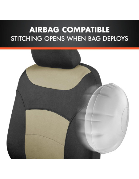Cubiertas de Asientos de Coche BDK Turismo Beige Juego Completo