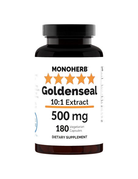 Extracto de Goldenseal MONOHERB 500 mg - 180 Cápsulas Puras