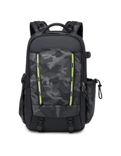 Mochila para Cámara SAKIZITO Waterproof 15.6" DSLR Negro-Verde