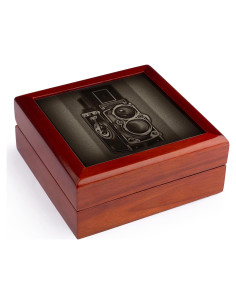 Caja de Joyería Decorativa 3dRose de Madera 14x14 cm