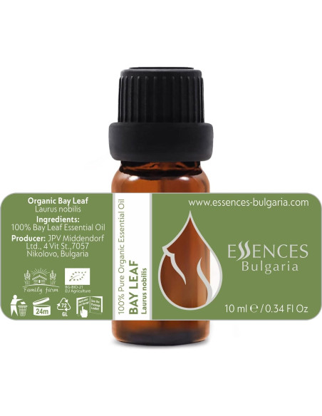 Aceite Esencial de Hoja de Laurel Orgánico Essences Bulgaria 10ml - 100% Puro