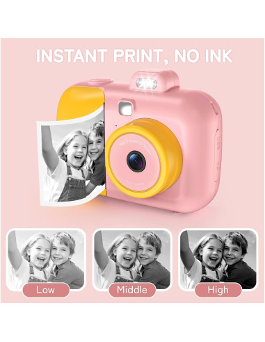 Cámara Instantánea para Niños MAVOKIS DC5033 Rosa 1080P HD