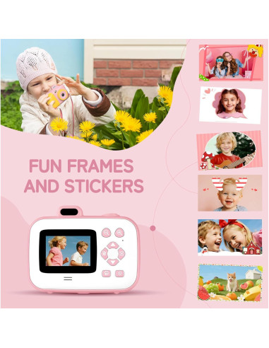 Cámara Instantánea para Niños MAVOKIS DC5033 Rosa 1080P HD