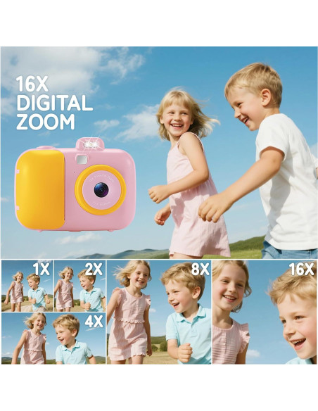 Cámara Instantánea para Niños MAVOKIS DC5033 Rosa 1080P HD