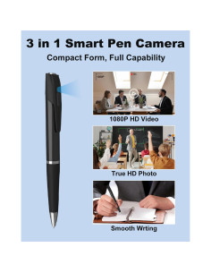 Cámara Espía Bextgoo V16-01, Pluma Oculta 1080P HD con 64GB 2