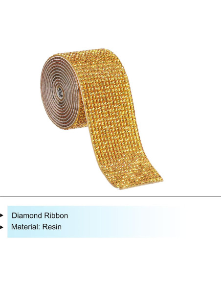 Cinta de Diamante Autoadhesiva MECCANIXITY 90cm Dorado