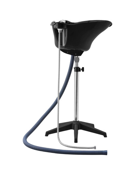 Lavabo de Champú Portátil VEVOR Ajustable con Ducha Negra