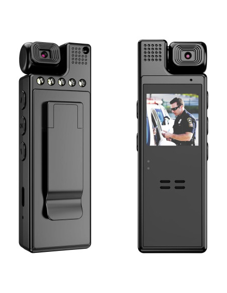 Cámara Corporal VIDCASTIVE 1080P con Lente Rotatorio 180