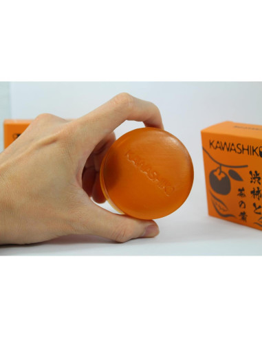 Jabón Hecho a Mano KAWASHIKI Caqui Japonés 100g - Eliminador Olores