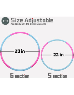 Aros de Ejercicio Beakabao para Niños 6 Piezas Ajustables 73.66cm 2
