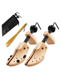 Estiradores de zapatos de madera premium ajustables para damas 6-11
