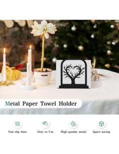 Soporte para Servilletas KTVBeng Di Corazón Metal 12.3 cm 2