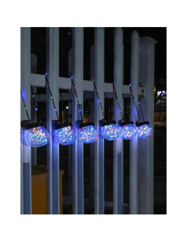 Lámparas Solares Exteriores PARTPHONER 12-Pack RGB Decorativas