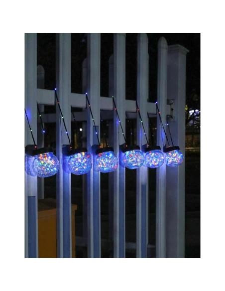 Lámparas Solares Exteriores PARTPHONER 12-Pack RGB Decorativas