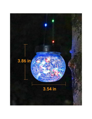 Lámparas Solares Exteriores PARTPHONER 12-Pack RGB Decorativas