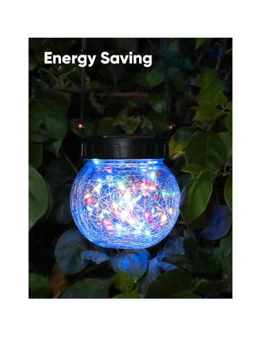 Lámparas Solares Exteriores PARTPHONER 12-Pack RGB Decorativas