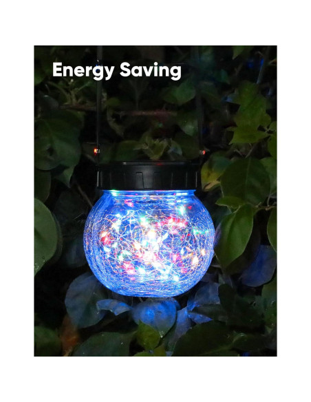 Lámparas Solares Exteriores PARTPHONER 12-Pack RGB Decorativas