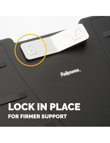 Reposapiés Ajustable Fellowes Office Suites 10.5-14.3 cm Negro