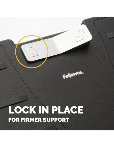 Reposapiés Ajustable Fellowes Office Suites 10.5-14.3 cm Negro