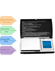 Báscula de bolsillo digital AMW-BT2-201 American Weigh 200g x 0.01g 2
