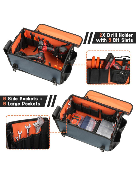 Bolsa de Herramientas FUZVOL Impermeable 2.19 kg 39.88x21.08x23.88 cm